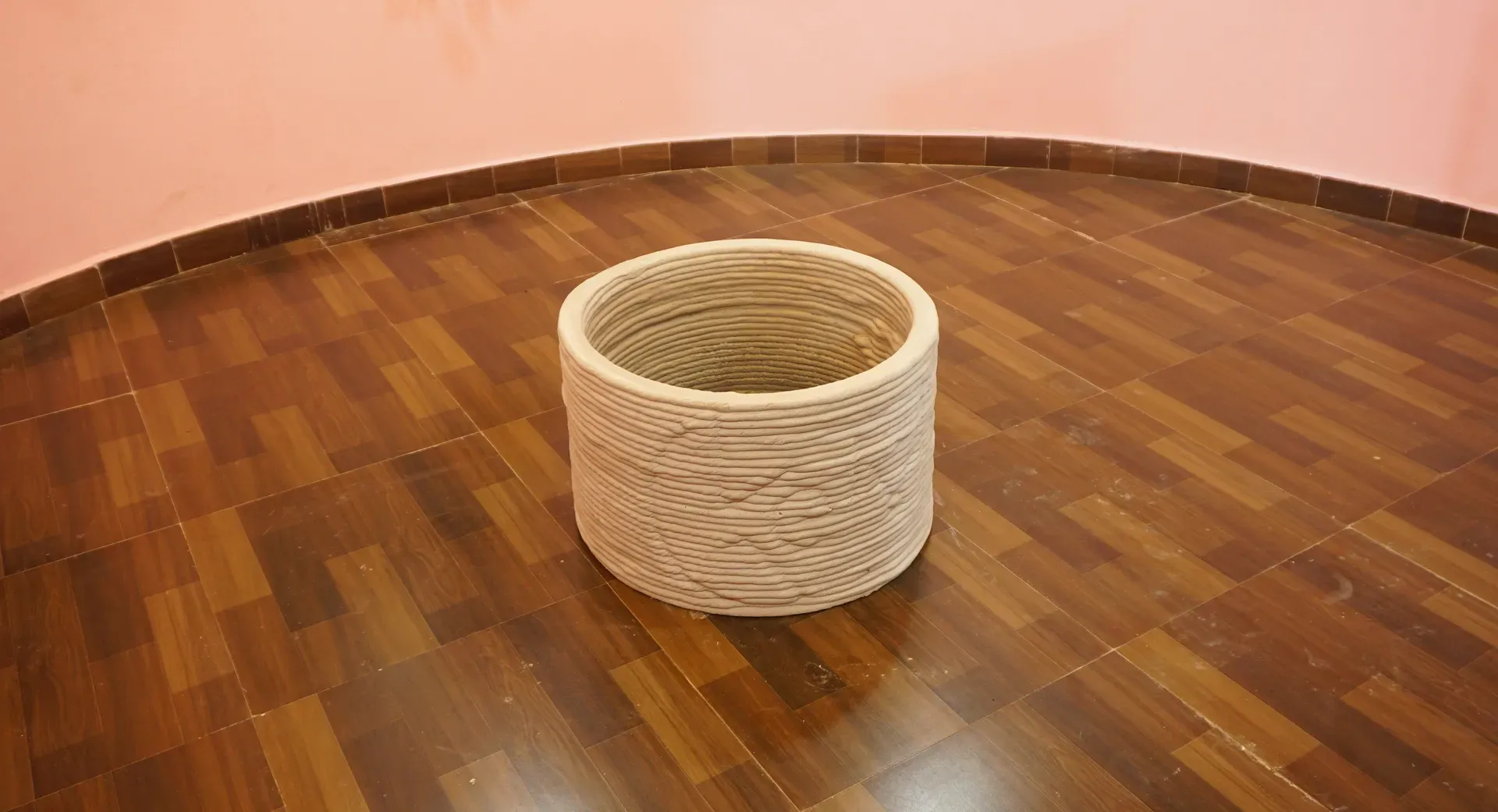 Ribbed Cylindrical Planter